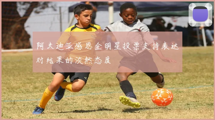 阿夫迪亚感恩全明星投票支持表达对结果的淡然态度